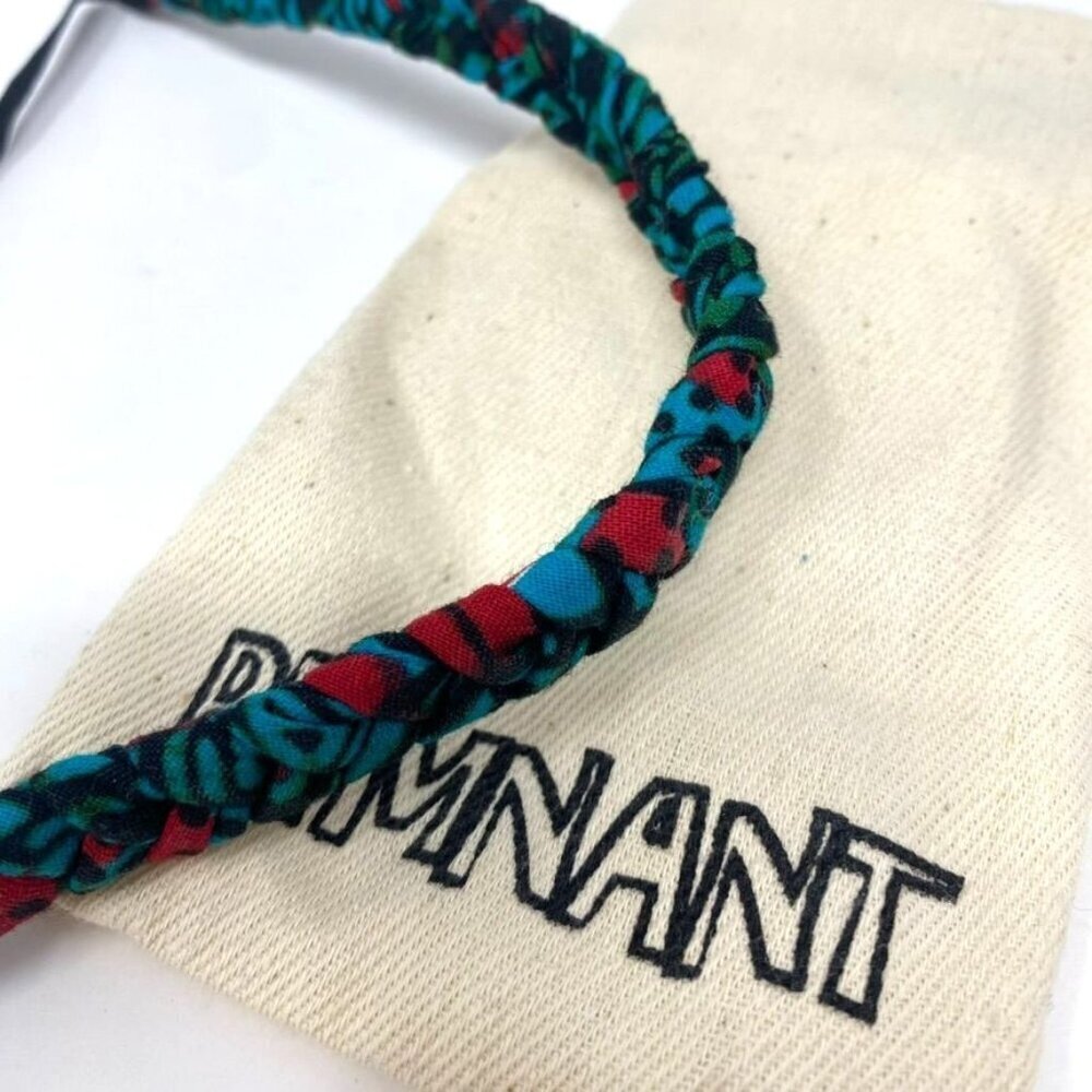 Remnant Braided Headband Blue Red Tropical Native Tribal Boho NWOT - Picture 3 of 4